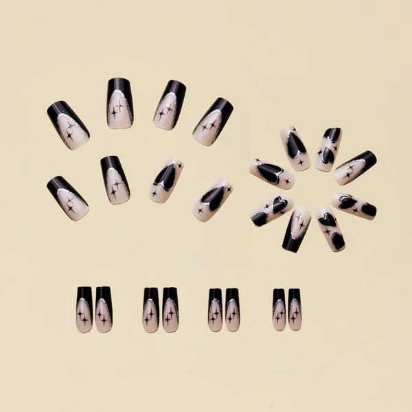 12 Sizes-24 Pcs Press On Nails Y086