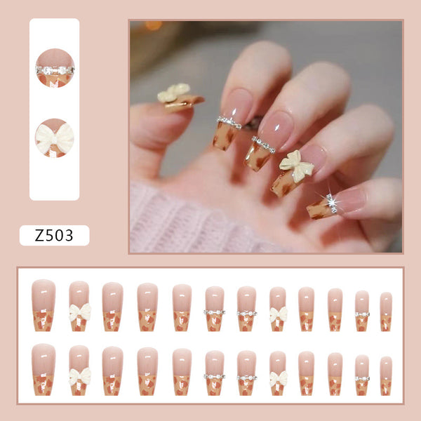 12 Sizes-24 Pcs Press On Nails Z503