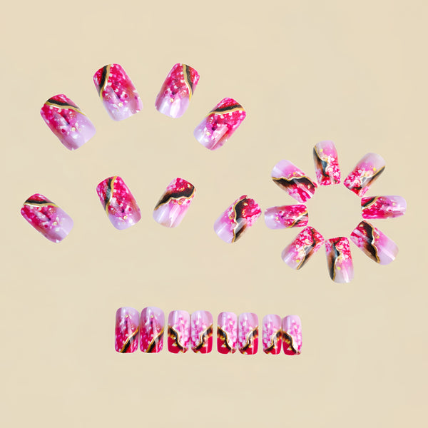 12 Sizes-24 Pcs Press On Nails Y1731
