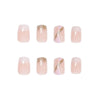 French Medium Pink Square Press on Nails