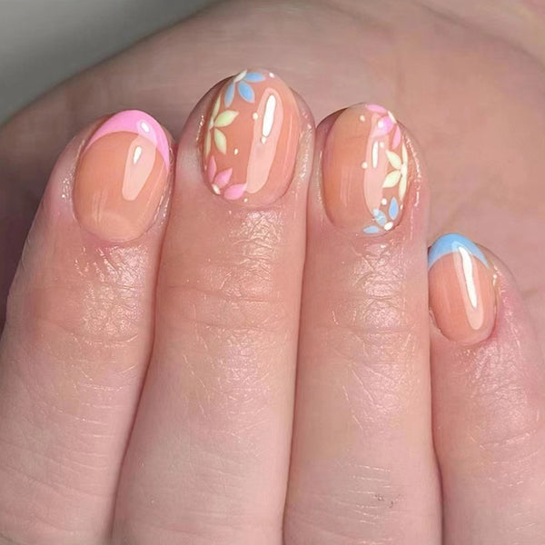 12 Sizes-24 Pcs Press On Nails W1213