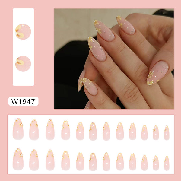 12 Sizes-24 Pcs Press On Nails W1947
