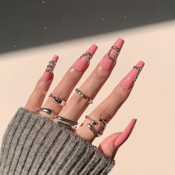 12 Sizes-24 Pcs Press On Nails JP1344