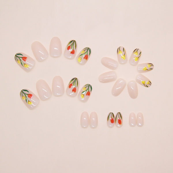 12 Sizes-24 Pcs Press On Nails W2152
