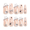 12 Sizes-24 Pcs Press On Nails JP3075