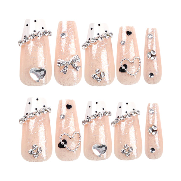 12 Sizes-24 Pcs Press On Nails JP3075
