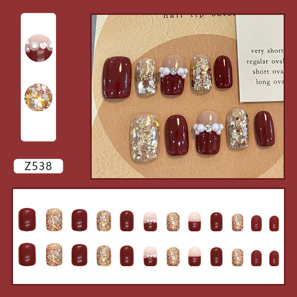 12 Sizes-24 Pcs Press On Nails Z538