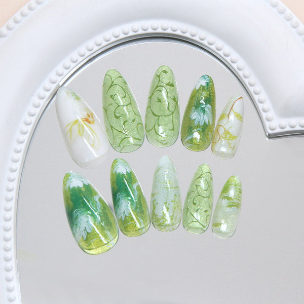 12 Sizes-24 Pcs Press On Nails W2114