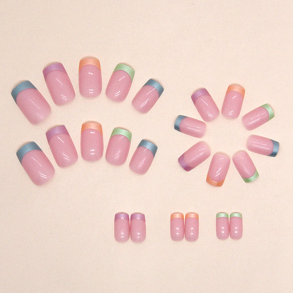 12 Sizes-24 Pcs Press On Nails W1381