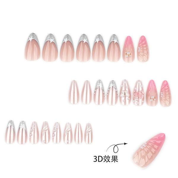 12 Sizes-24 Pcs Press On Nails JP4284