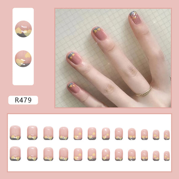 12 Sizes-24 Pcs Press On Nails R479