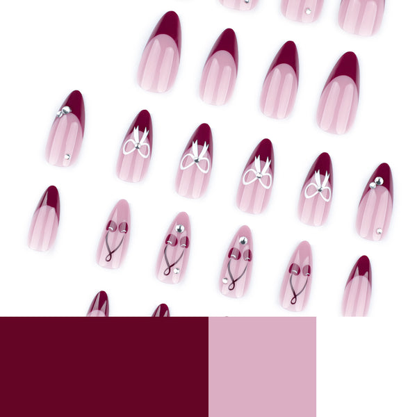 12 Sizes-24 Pcs Press On Nails JP3733