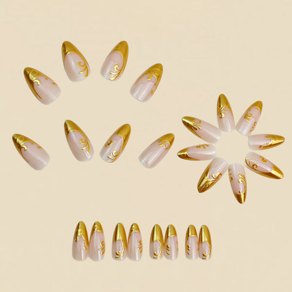 12 Sizes-24 Pcs Press On Nails y2042-24