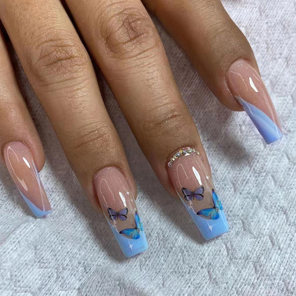 12 Sizes-24 Pcs Press On Nails Z668