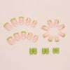 12 Sizes-24 Pcs Press On Nails W2025