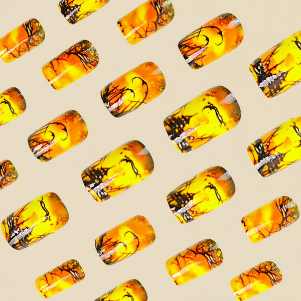 12 Sizes-24 Pcs Press On Nails Y254