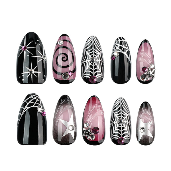 12 Sizes-24 Pcs Press On Nails JP4522