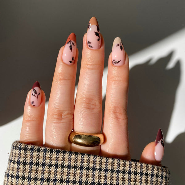 12 Sizes-24 Pcs Press On Nails W1822
