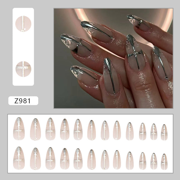 12 Sizes-24 Pcs Press On Nails Z981