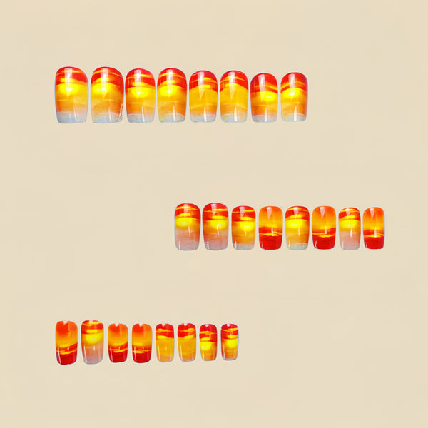 12 Sizes-24 Pcs Press On Nails Y560