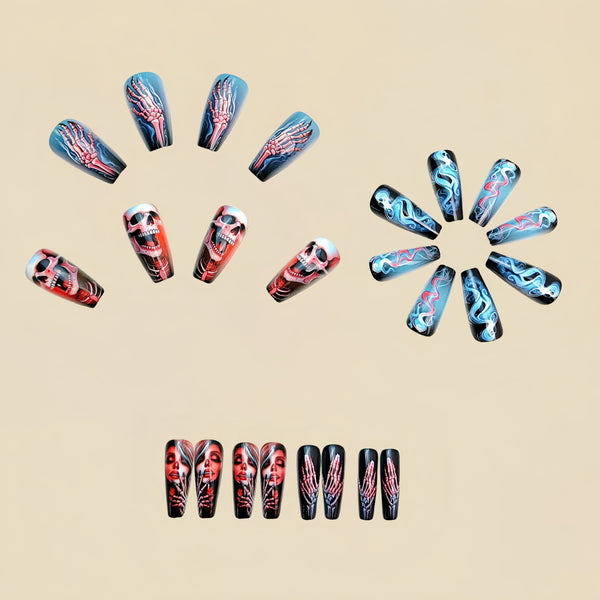 12 Sizes-24 Pcs Press On Nails Y976