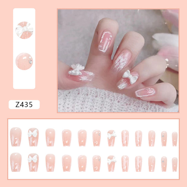 12 Sizes-24 Pcs Press On Nails Z408