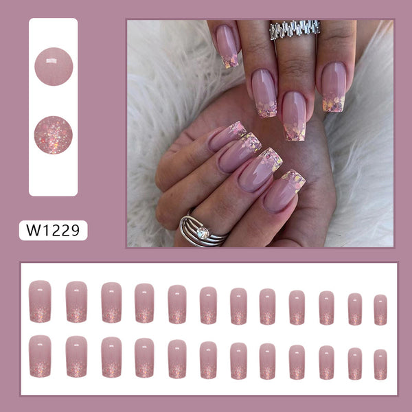 12 Sizes-24 Pcs Press On Nails W1229
