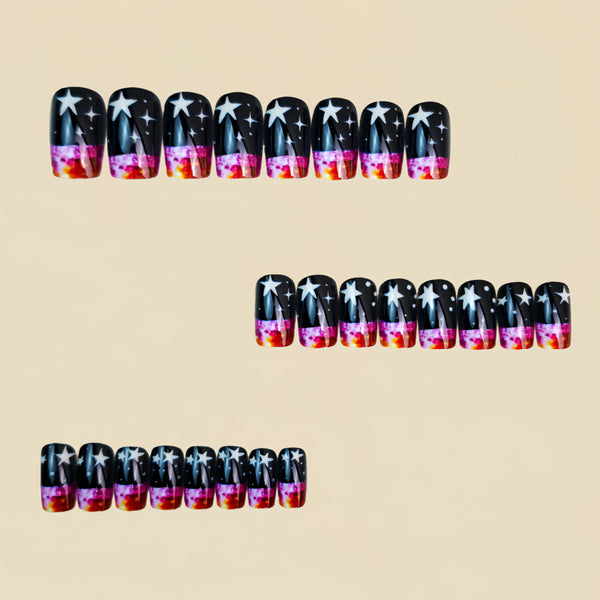 12 Sizes-24 Pcs Press On Nails Y1667