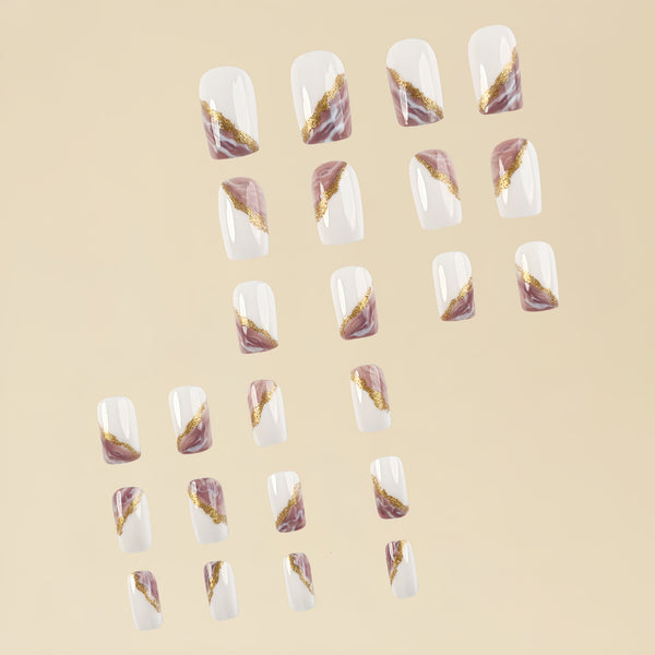 12 Sizes-24 Pcs Press On Nails Y056