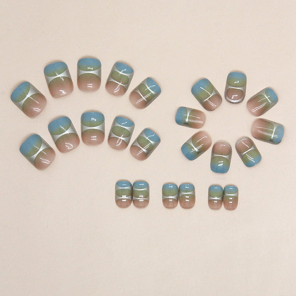 12 Sizes-24 Pcs Press On Nails R816