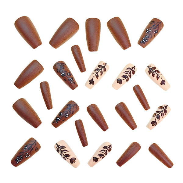 12 Sizes-24 Pcs Press On Nails Y1000