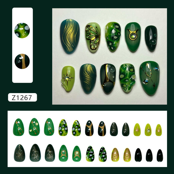 12 Sizes-24 Pcs Press On Nails Z1267