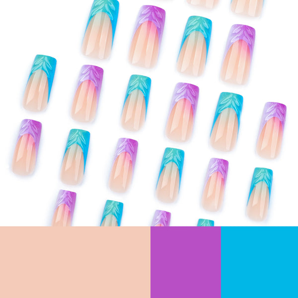 12 Sizes-24 Pcs Press On Nails JP3388