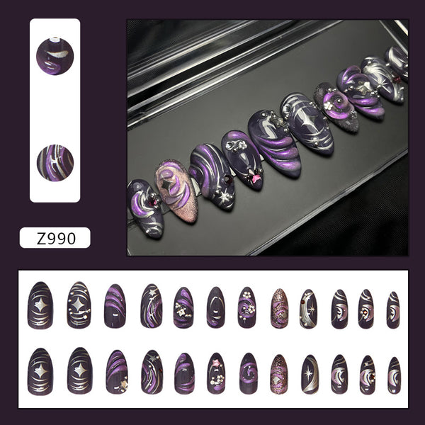 12 Sizes-24 Pcs Press On Nails Z990
