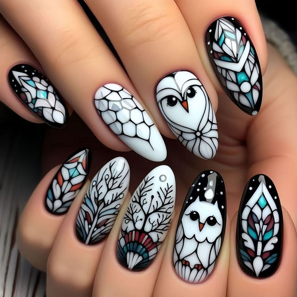 12 Sizes-24 Pcs Press On Nails Y1532