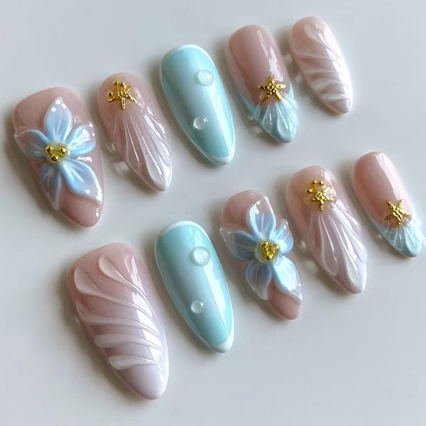 12 Sizes-24 Pcs Press On Nails Z1060