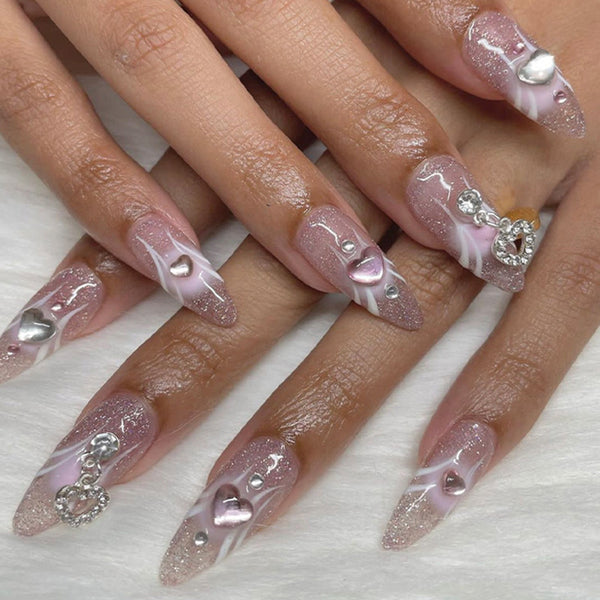 12 Sizes-24 Pcs Press On Nails Z512