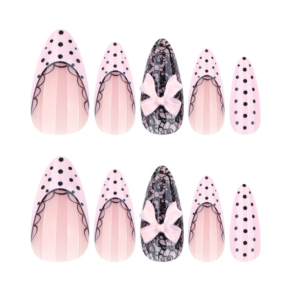 12 Sizes-24 Pcs Press On Nails JP4341