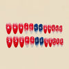 12 Sizes-24 Pcs Press On Nails Y1517