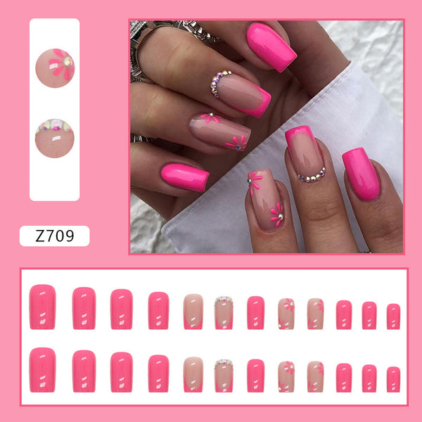 12 Sizes-24 Pcs Press On Nails Z709