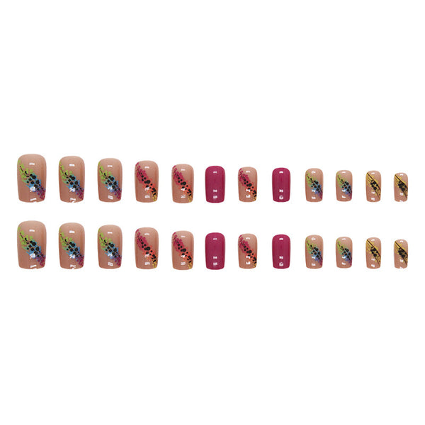 12 Sizes-24 Pcs Press On Nails W1003