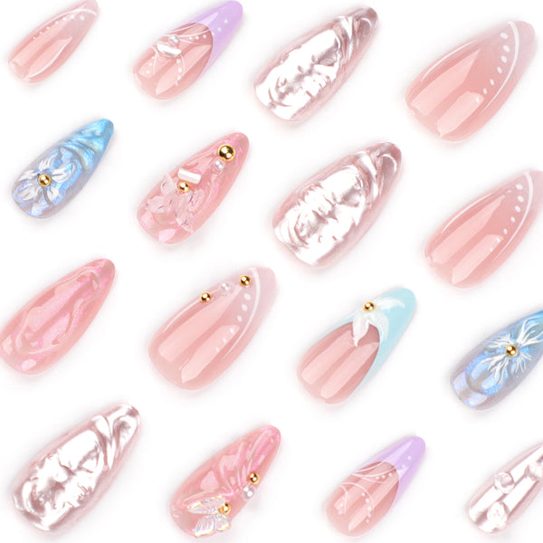 12 Sizes-24 Pcs Press On Nails JP3267