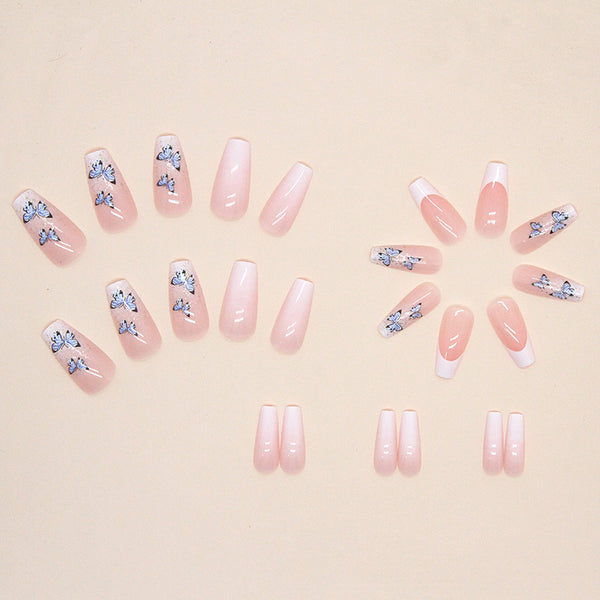 12 Sizes-24 Pcs Press On Nails W353
