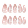 12 Sizes-24 Pcs Press On Nails JP3676