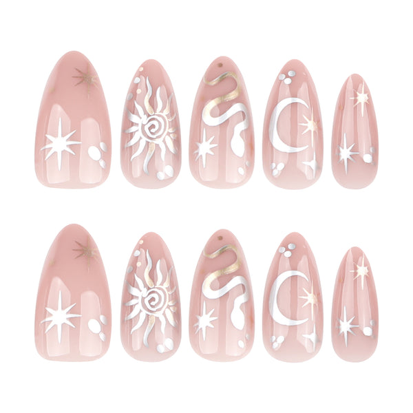 12 Sizes-24 Pcs Press On Nails JP3676