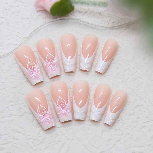 12 Sizes-24 Pcs Press On Nails W1876