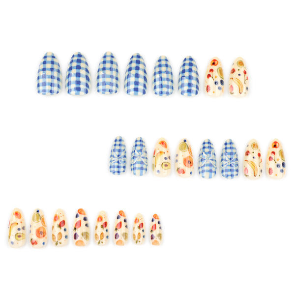 12 Sizes-24 Pcs Press On Nails JP3887