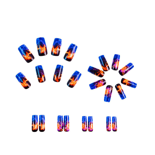 12 Sizes-24 Pcs Press On Nails Y500-1