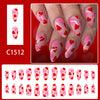 12 Sizes-24 Pcs Press On Nails C1512