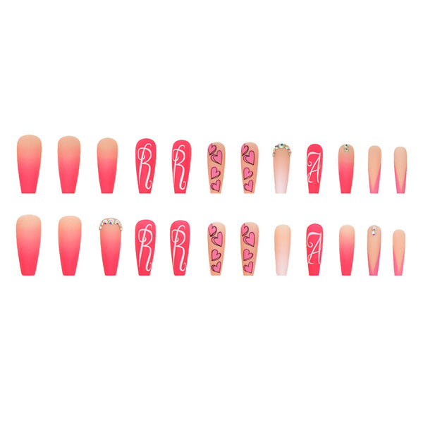 12 Sizes-24 Pcs Press On Nails Z548